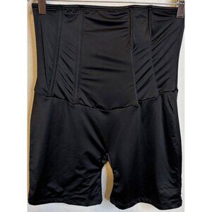 Sofia Vergara Shapewear Boned Corset Shorts Black 6" Inseam Size LARGE